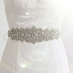 COPY - Gorgeous Rhinestone Bridal Sash/Belt